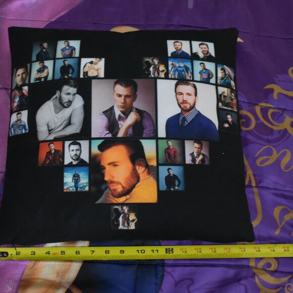 Chris Evans Marvel Captain America Fleece Throw Blanket 47"x60" & pillow throw - Picture 11 of 13